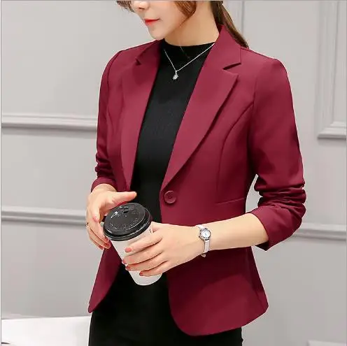 Офисные женские туфли однотонные шорты пальто 2020 осень с длинным рукавом