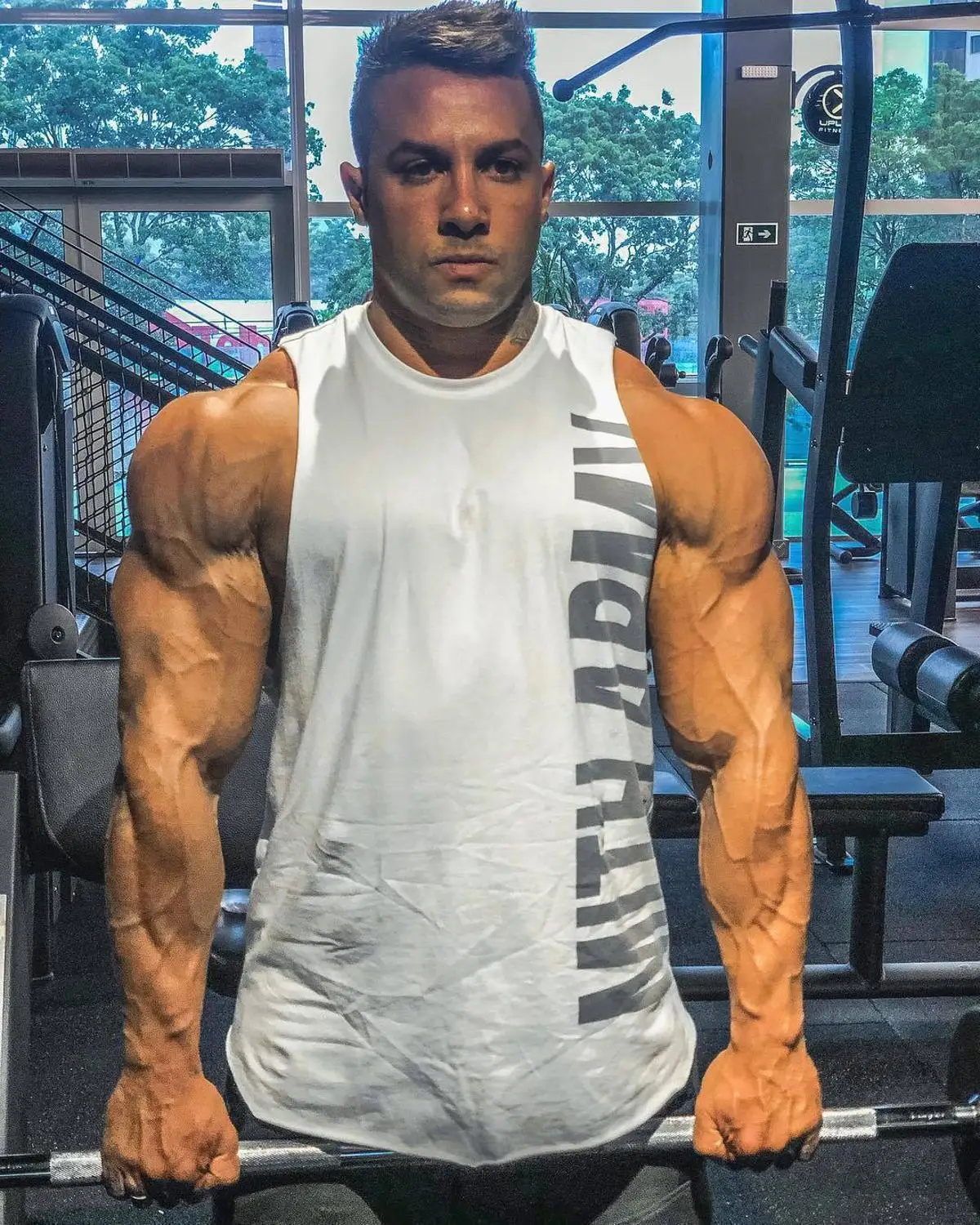 Брендовая одежда для тренажерного зала хлопковые майки майка бодибилдинга и