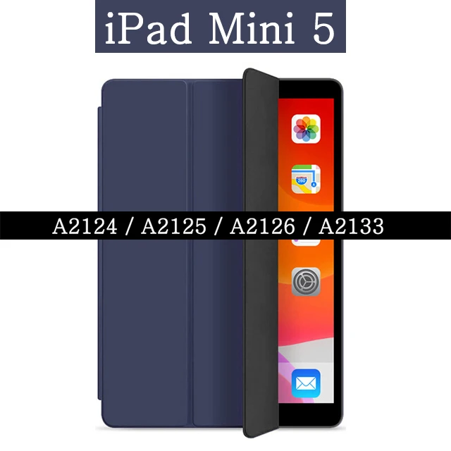 Royal Blue Стенд флип чехол для Apple Ipad Mini 1 2 3 4 5 7,9 дюймов A2124 A2125 A2126 из искусственной кожи на магните чехол с автоматическим включением и/Sleep(Пробуждение/спящий режим) Smart Cover - Цвет: Royal Blue