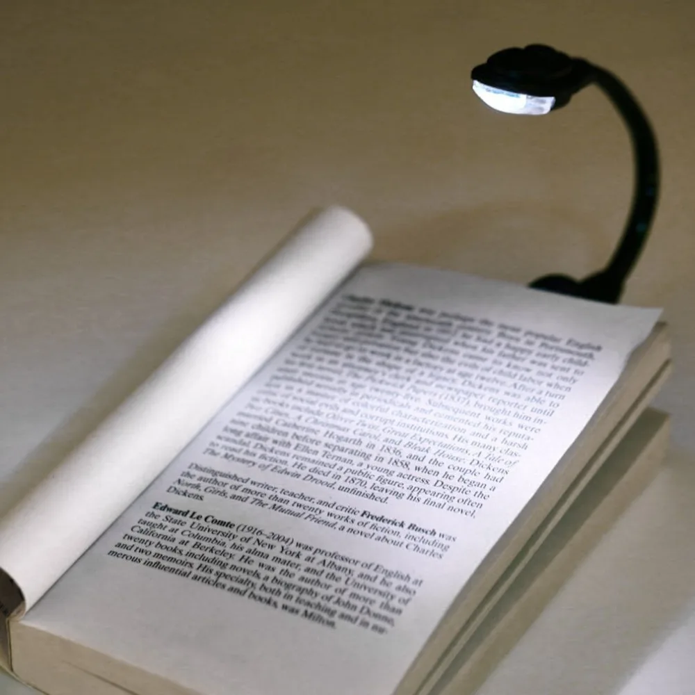 Mini Flexible Clip-On Bright Book Light Laptop White LED Reading Lamp Compact Portable Student Dormitory Lights | Лампы и освещение