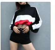 

Trendy Women clothes Off Shoulder zipper strap solid Tops cotton casual Long Sleeve Slim T-shirts