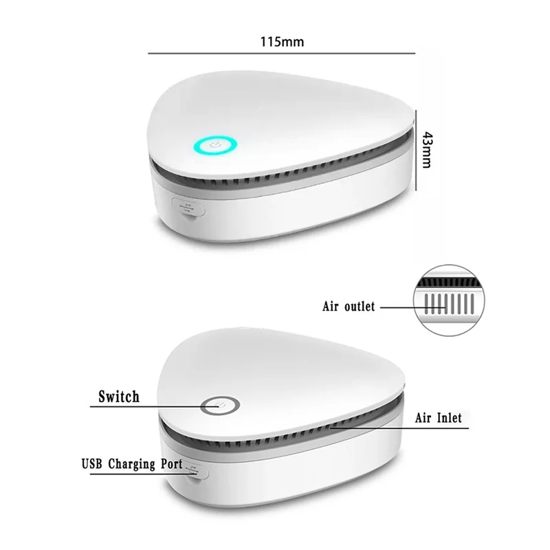 Портативный очиститель воздуха освежитель в холодильнике сигарета туалет