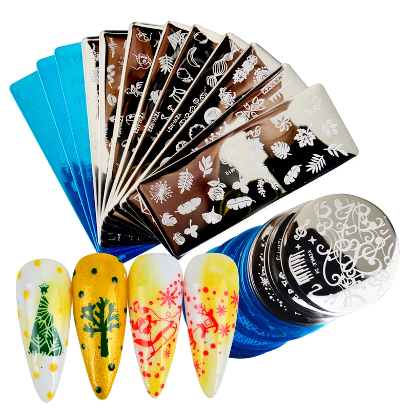 1 шт. штамповочная пластина с кленовыми листьями осенняя Тема из нержавеющей