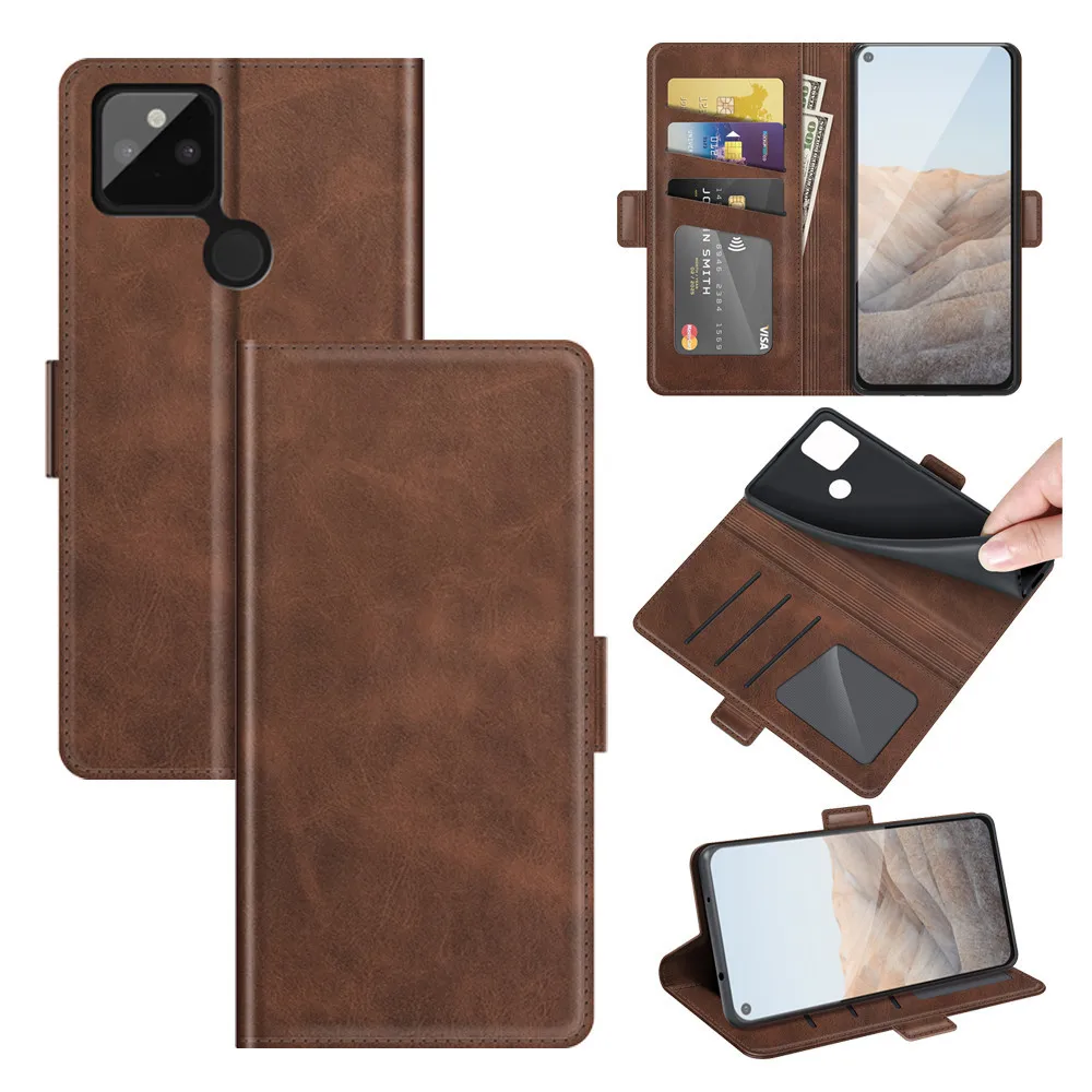 

PU Leather Case For Google Pixel 5A Magnetic Flip Wallet Card Slots Phone Holder Protective Funda For Google Pixel 4A
