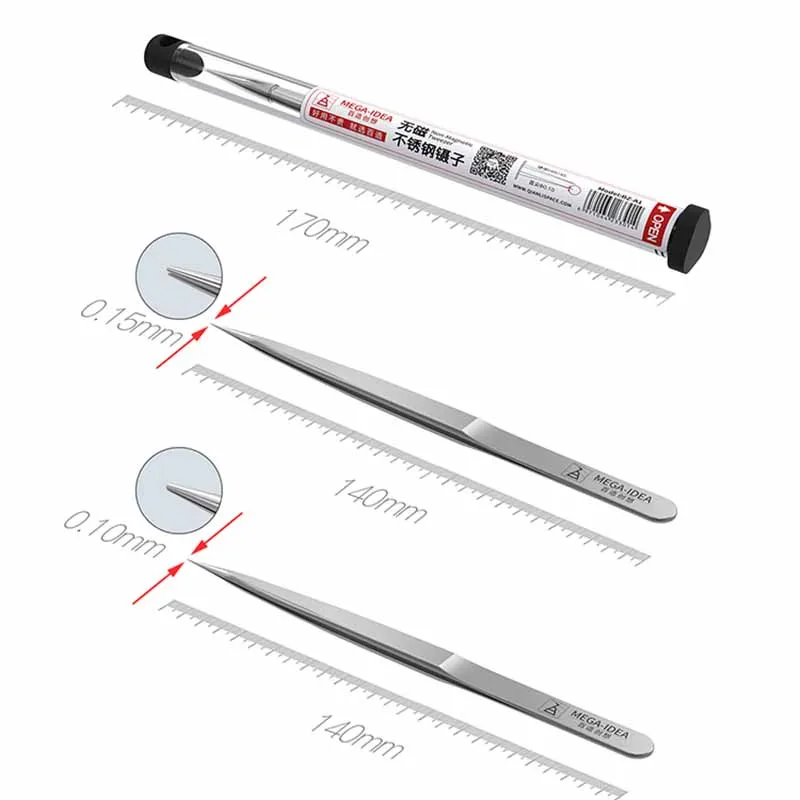 QianLi прецизионный Летающий провод Пинцет Немагнитный консервант из нержавеющей