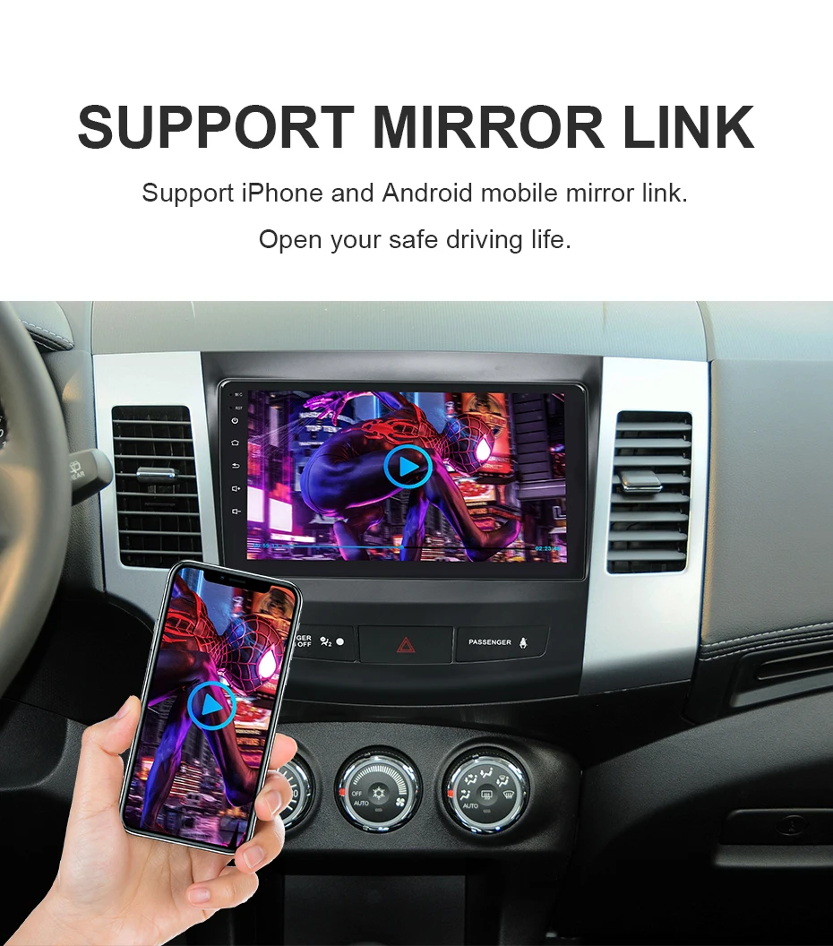 ISUDAR Автомагнитола для MITSUBISHI/OUTLANDER 2007-2012 2 din Android 9 Авторадио Мультимедиа gps DVR камера ram 2 Гб rom 32 ГБ USB FM