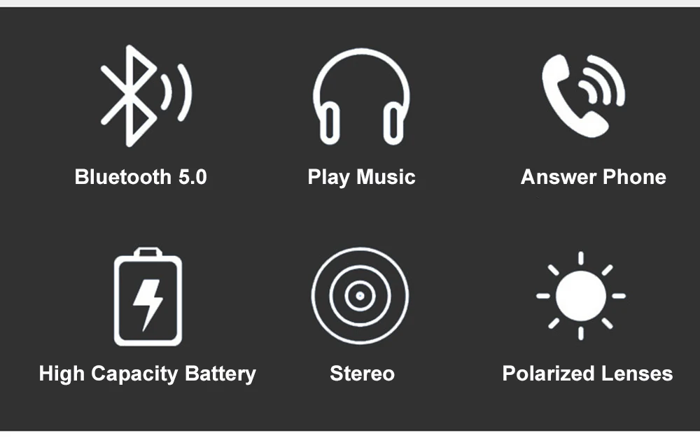 Смарт-очки с Bluetooth уличные солнцезащитные очки умные спортивные беспроводные