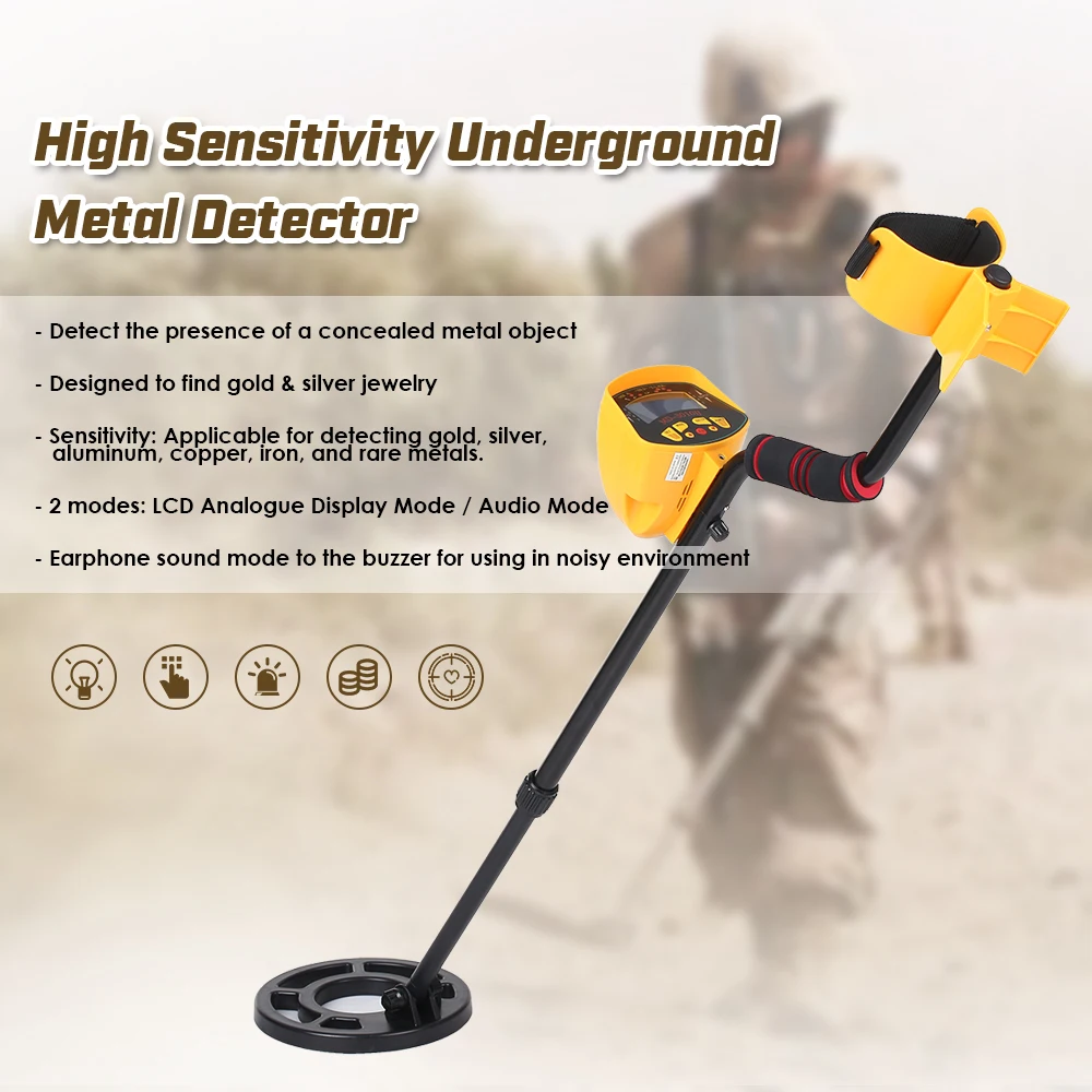 

Metal Detector MD3010II Underground Metal Detector Pinpointer Gold Digger Treasure Hunter Metal Finder Treasures Seeking Tool