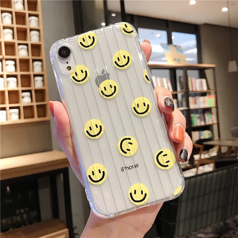 Милый и простой прозрачный чехол для iPhone 6 6s 7 8 plus X XR XS MAX роскошный держатель