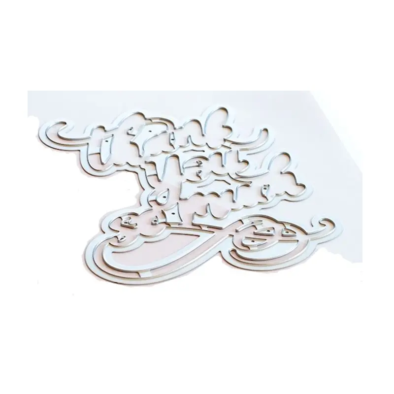 2021 New Alphabet Die Cuts Metal Cutting Dies and Scrapbooking For Paper Making Thank You So Much Embossing Card Frame Craft | Дом и сад
