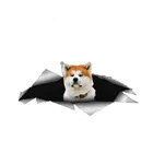 Креативная Автомобильная наклейка Akita Inu Pet, рваная металлическая наклейка, автомобильное окно, бампер, багажник, Автомобильное Зеркало, украшение для мотоцикла KK11 * 11 см