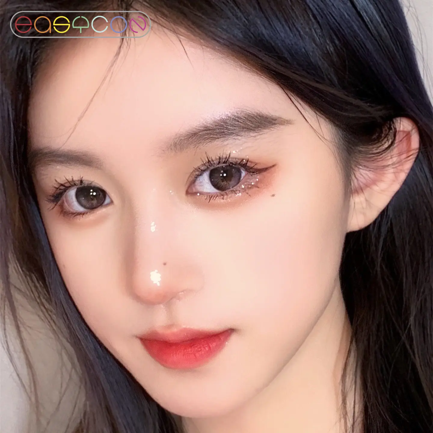 easycon egg black gray unique high end soft lens for eyes cosmetic colored contact lenses makeup big beauty pupil yearly myopia free global shipping