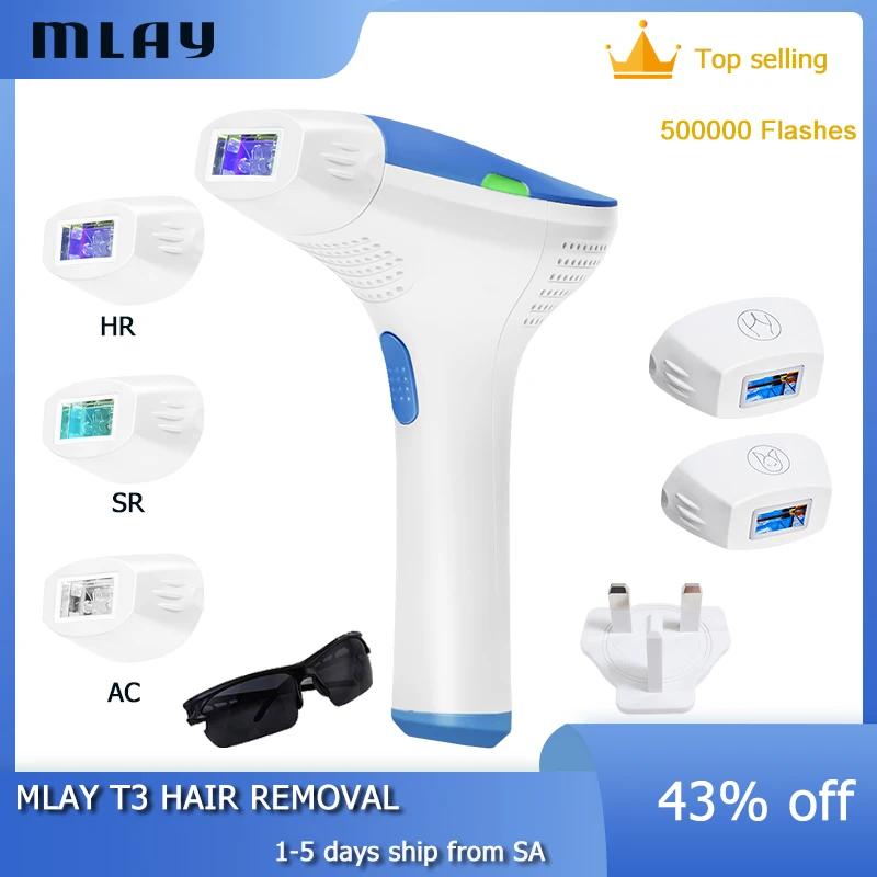 

Эпилятор Mlay IPL для удаления волос, Лазерный Аппарат Для Перманентного удаления волос, электрический депилятор для лица и тела 3 в 1, лазер с ...