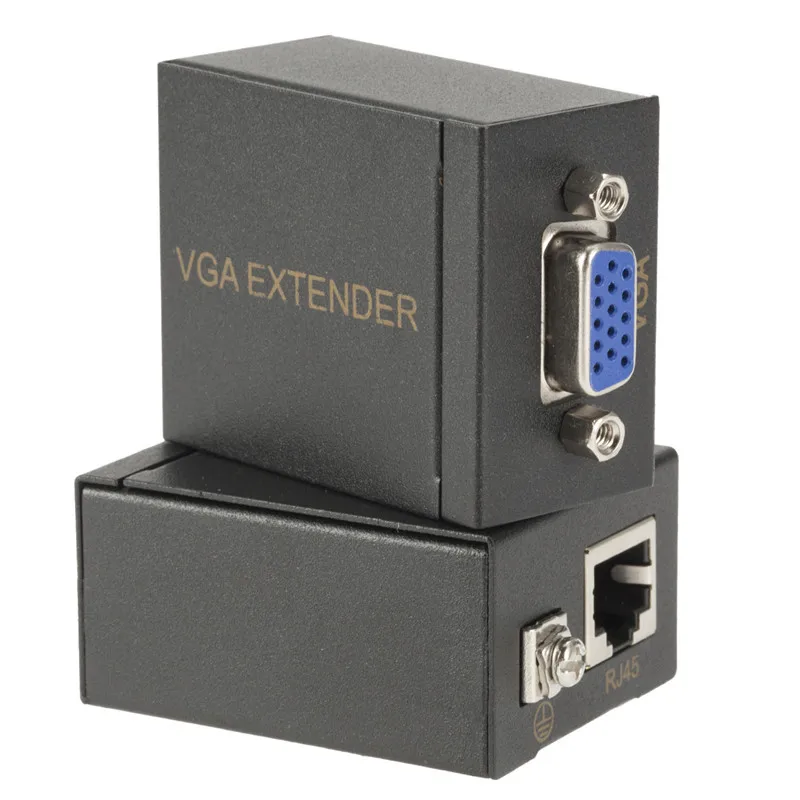 VGA для RJ45 приемник расширитель повторитель передатчика по Cat5e/6 до 60 м VGA UTP для портативных ПК компьютер проектор