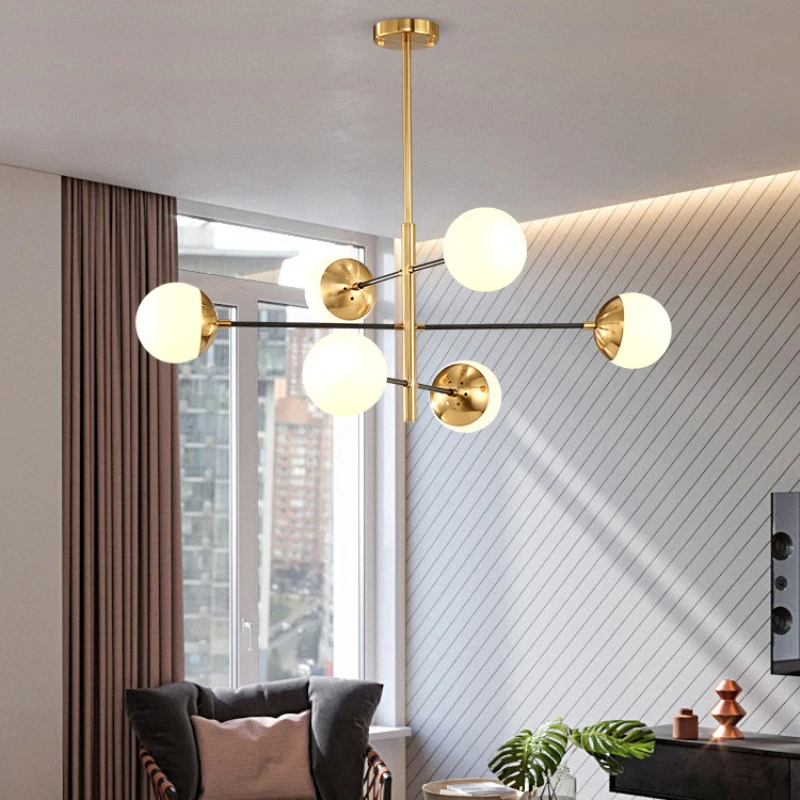 Люстра в скандинавском стиле Magic bean современная люстра для гостиной стеклянный