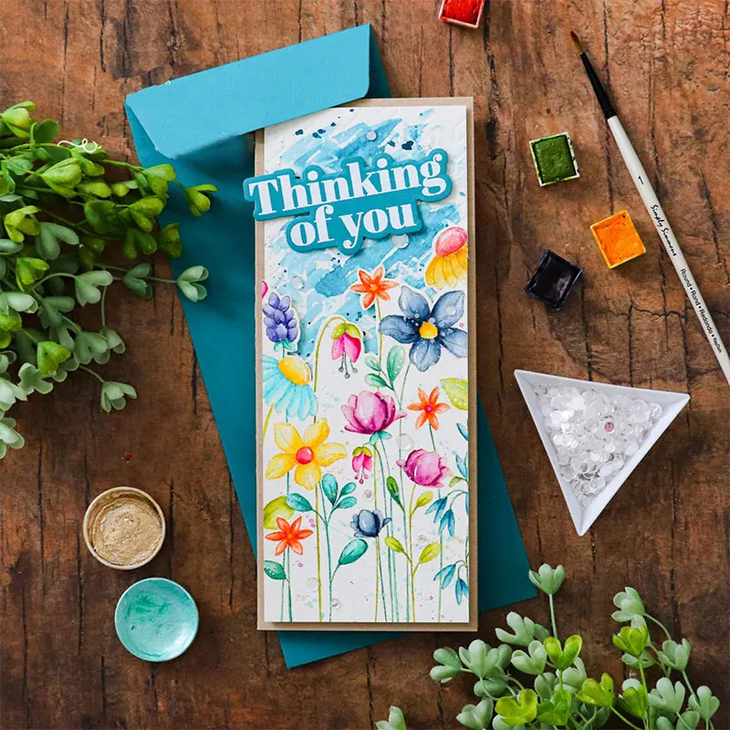 

Letter Leaves Flowers Metal Cutting Dies & Stamps Scrapbook Dariy Decoration Stencil Embossing Template DIY Greeting Card
