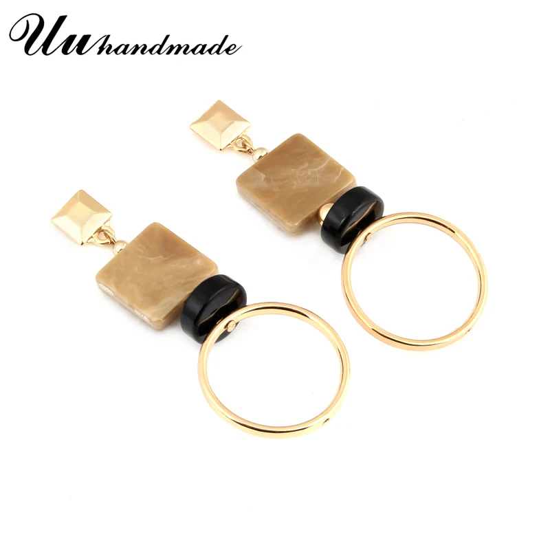 Новый Дизайн Акриловые круглые стильные женские серьги украшения|long earrings|earrings