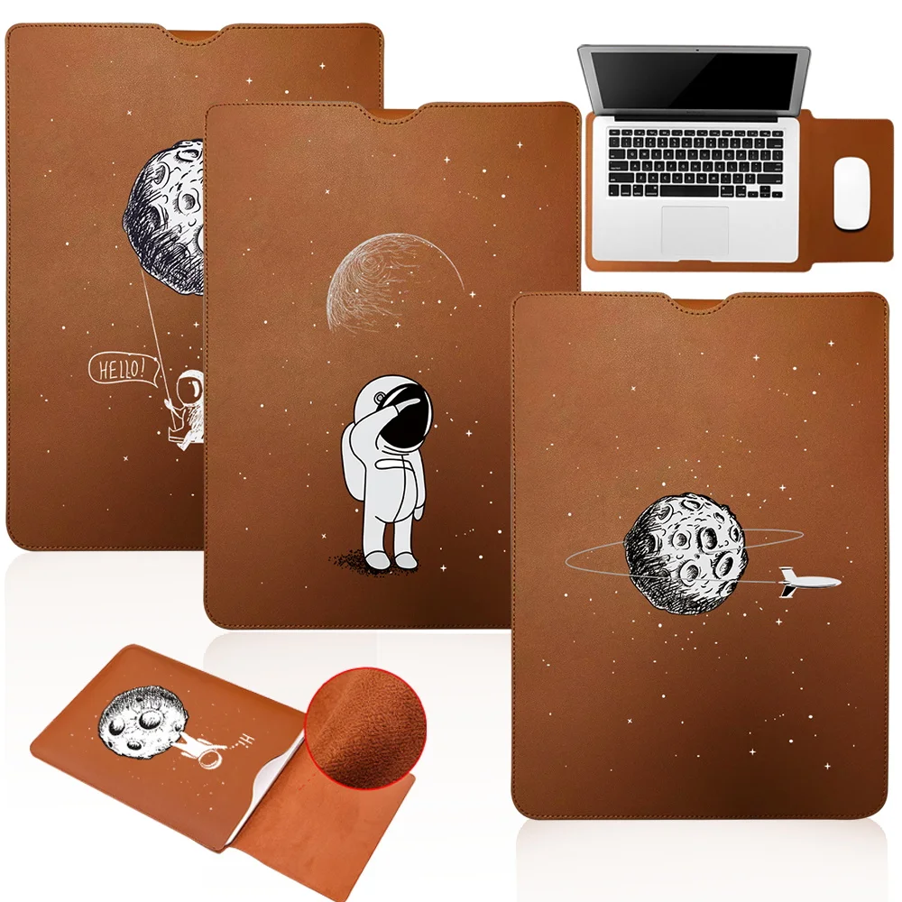 

Waterproof Laptop Bag Universal Briefcase Notebook Sleeve Bag Astronaut Pattern PC Case for Macbook Air 13 Computer Accessories