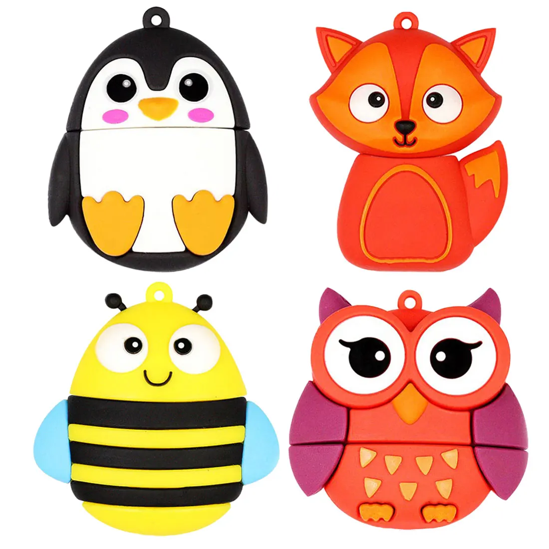 USB флеш-накопитель с изображением милых животных лисы пингвина Совы Пчелы 4 ГБ 8 16