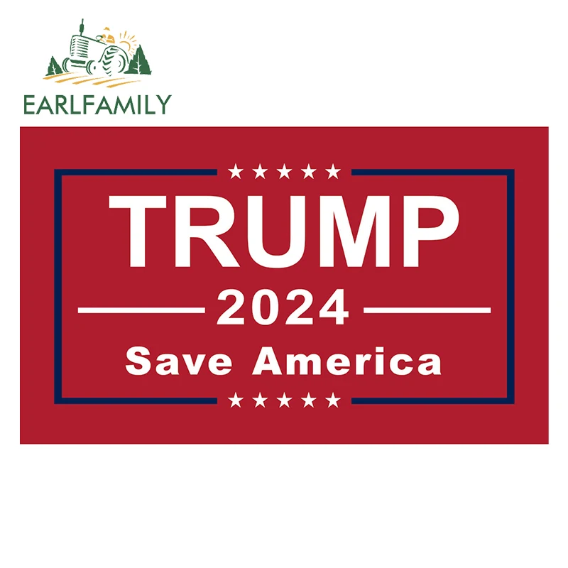 

EARLFAMILY 13 см x 8 см виниловые наклейки на машину наклейки для Трампа 2024 ремонт стикеры Водонепроницаемый личность кондиционера для декора