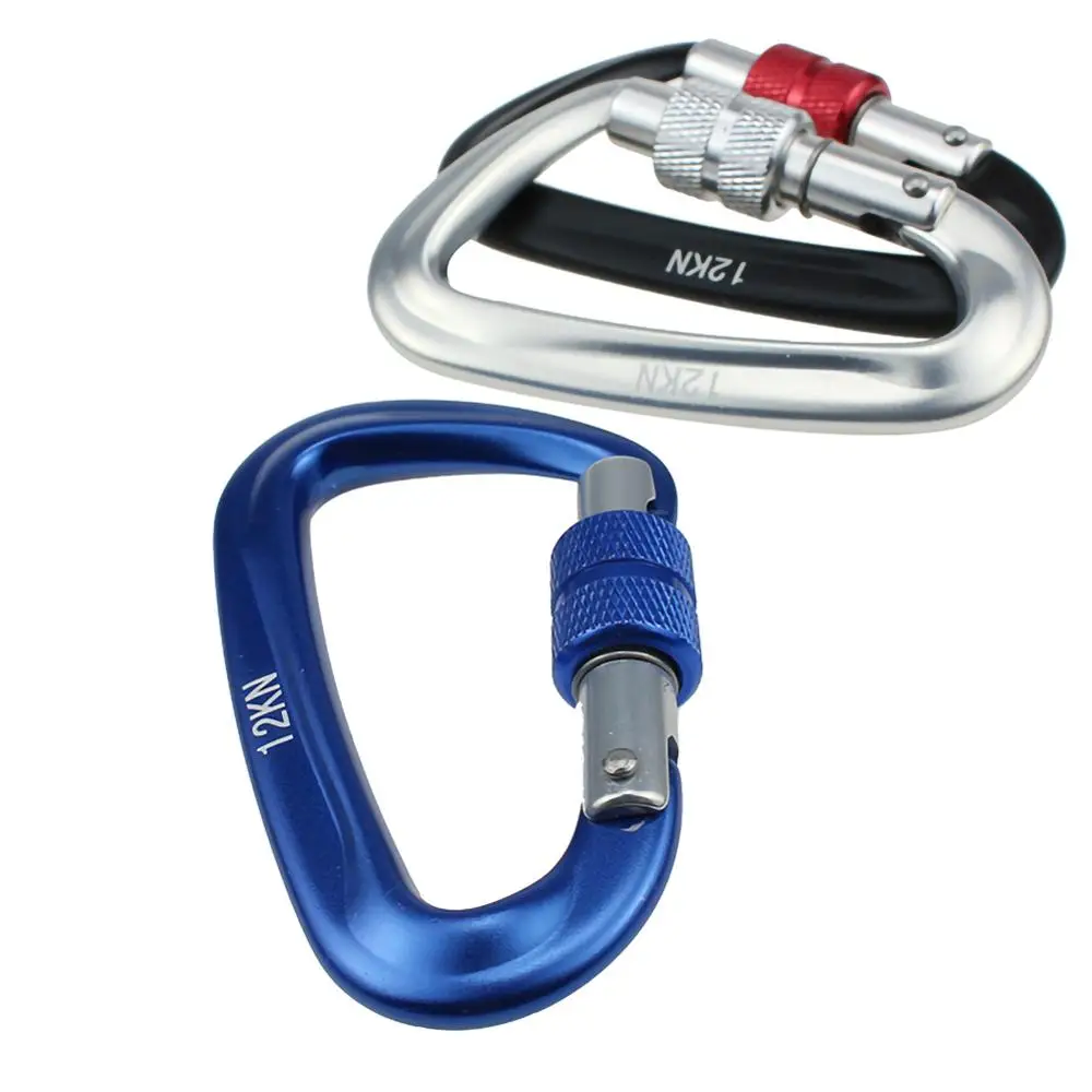 7075 aviation aluminum carabiner hanging 12KN Outdoor Camping Equipment Hunting Survival Kit Lock Tool | Спорт и развлечения