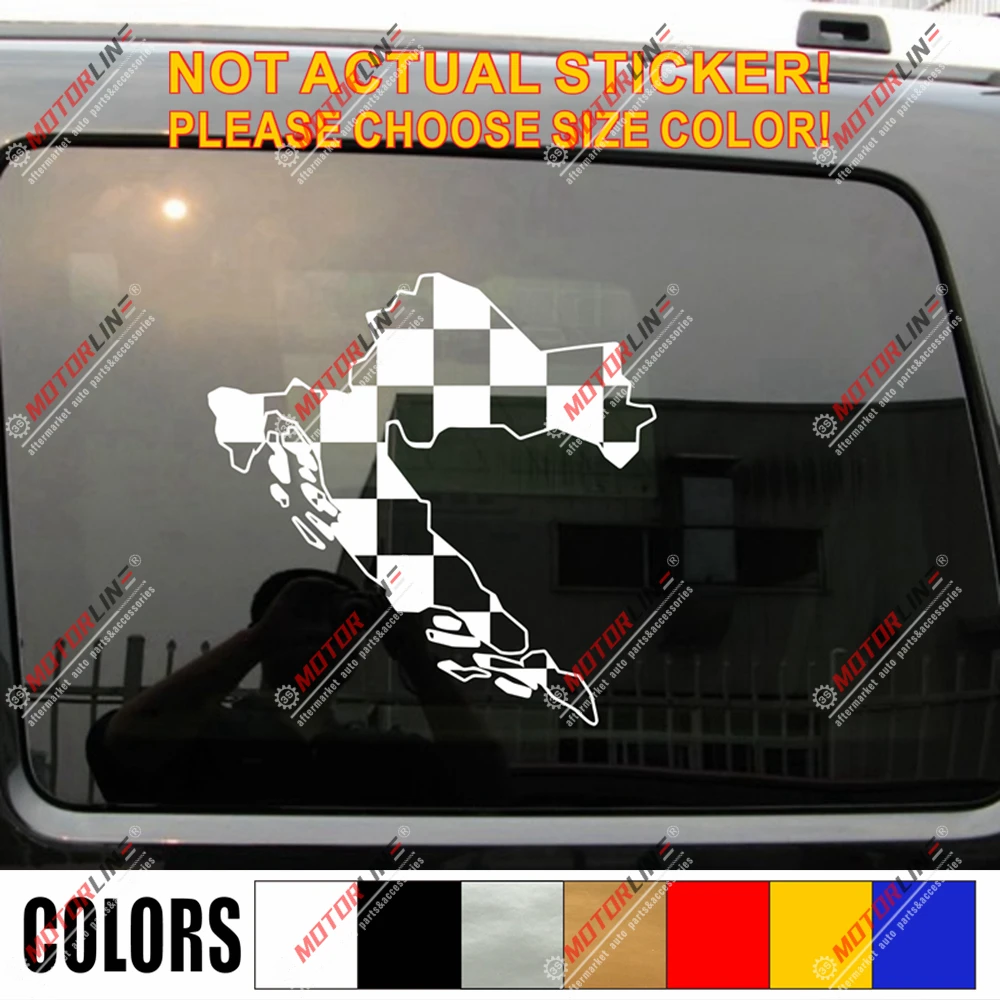 

Croatia Map Flag Coat of arms Decal Sticker Croatian Car Vinyl die cut