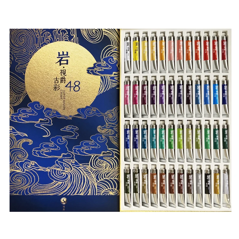 Акварельная краска Super Vision в старинном стиле китайская 24 /48 цветов