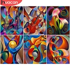 HUACAN живопись маслом по номерам пейзаж для взрослых картина по номерам абстрактный цветок акриловая краска украшение для дома DIY подарок