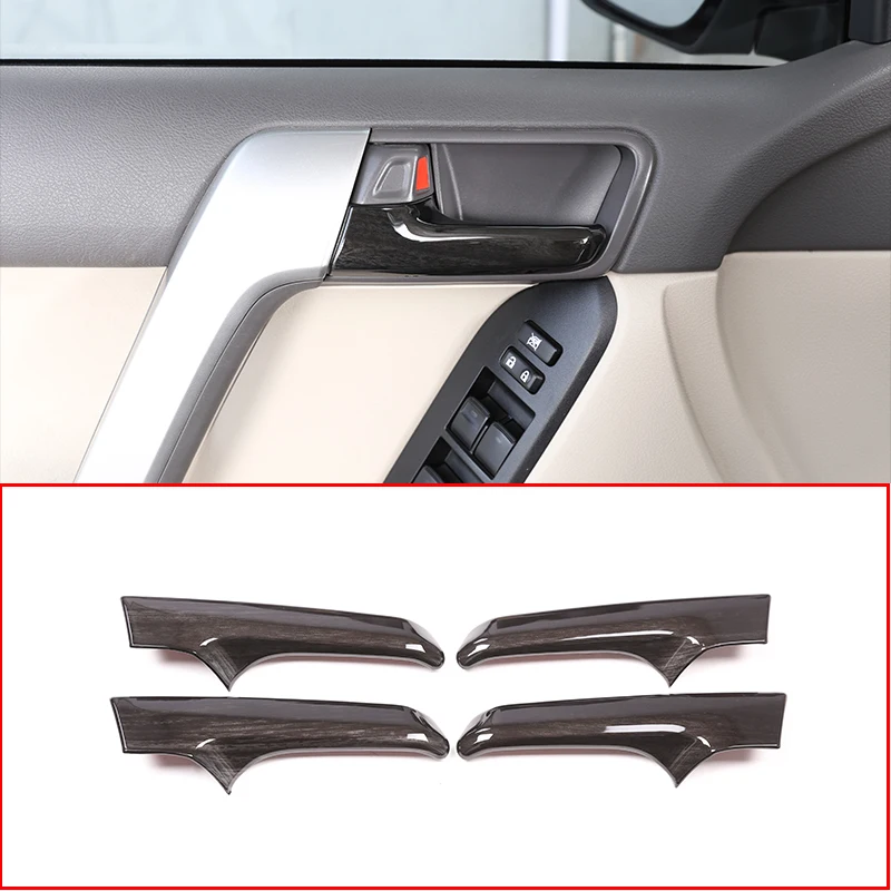 Для Toyota Land Cruiser Prado FJ150 150 2010 2018 Черный древесины интерьер АБС системы автомобиля
