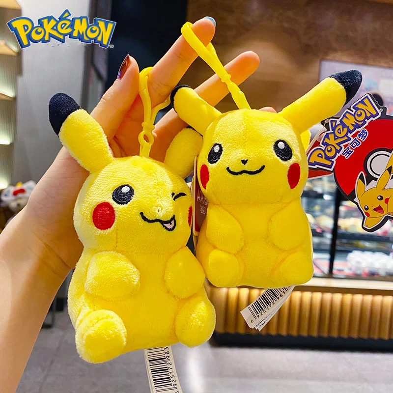 

12Cm Pokemon Kawaii Plush Toys Keychain Cute Bikachu Charmander Psyduck Stuffed Toys Doll Kawaii Backpack Decor Birthday Gift