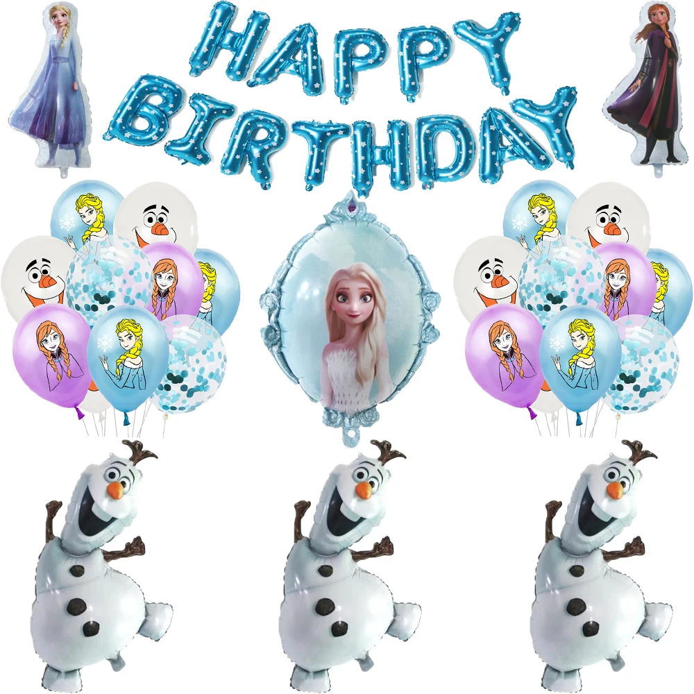 

31pcs/lot Disney Frozen Party Cartoon Characters Themes Party Elsa Anna balloon Set For Child Birthday Supplies Party Decoration