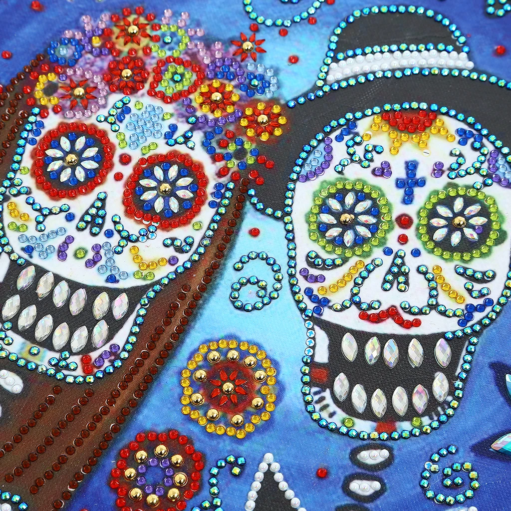 

DIY 5D Diamond Painting Cross Stitch People Flower Special Shaped Diamond Embroidery Couple Skull Kits Home Wall Decoration
