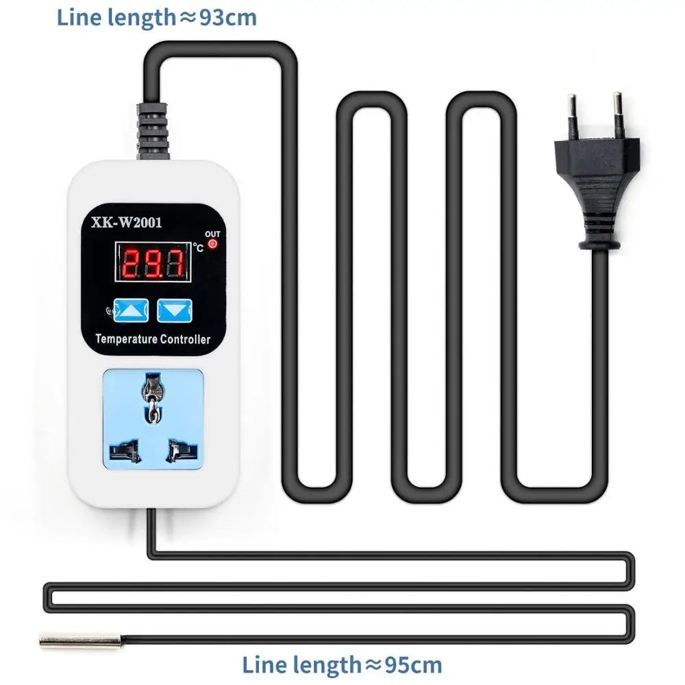 Digital LED Thermometer Temperature Controller Thermostat Incubator Control Microcomputer Delay start With Probe 110-220V 1500W |