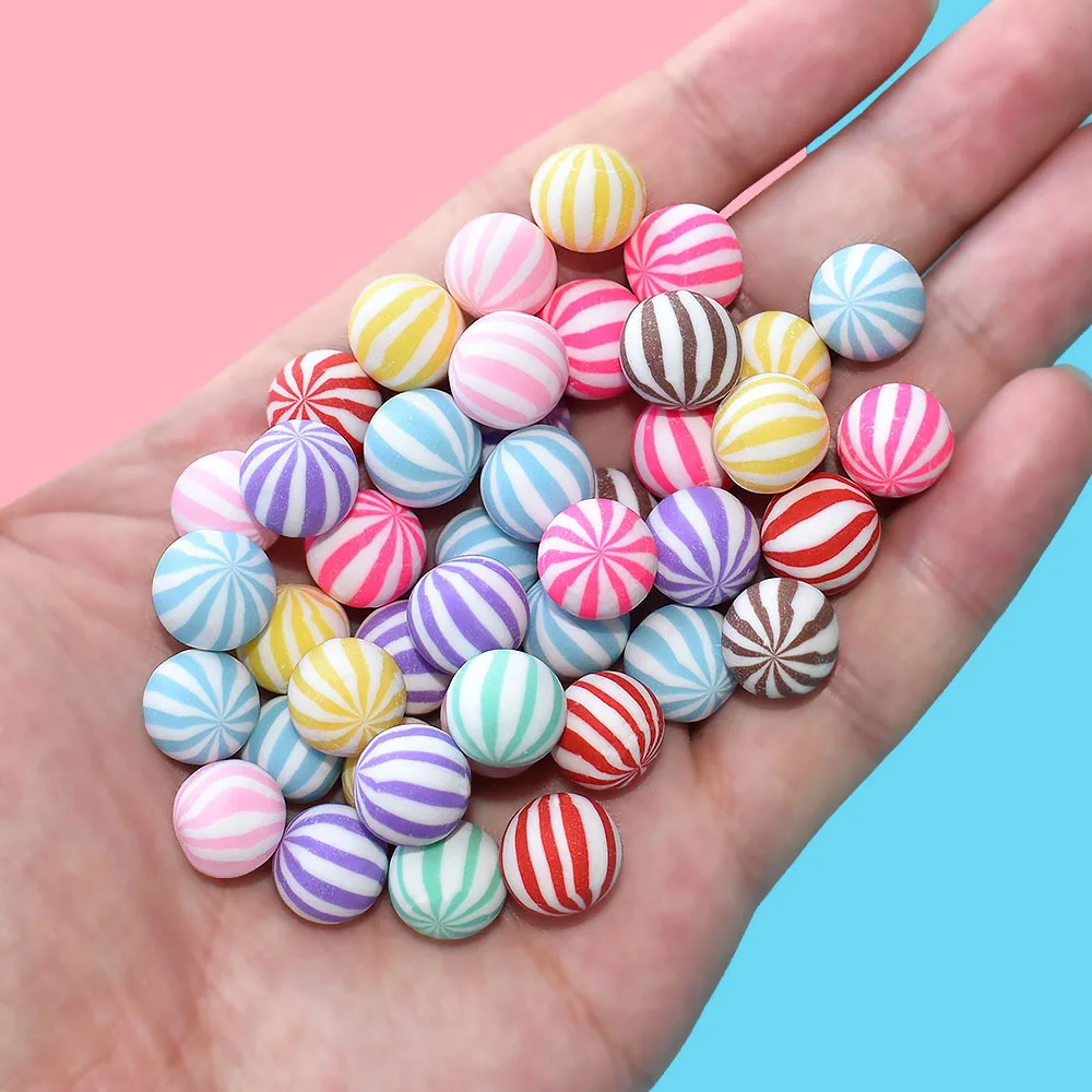 

100pcs Cute Polymer Clay Cotton Candy Miniature Handcrafted DIY Phone Case Decoration Pendant