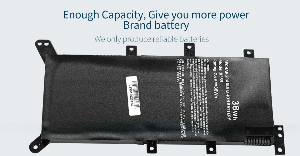 38wh 7,6 V Аккумулятор для ноутбука ASUS C21N1347 X554L X555 X555L X555LA X555LD X555LN VM590LF A555L K555L K555LD R557LP R556M R556L