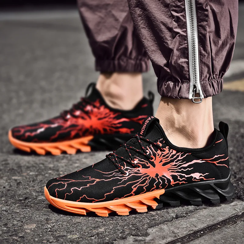 Новинка 2019 года сезон осень Мужская дышащая обувь трендовая с ножами легкая