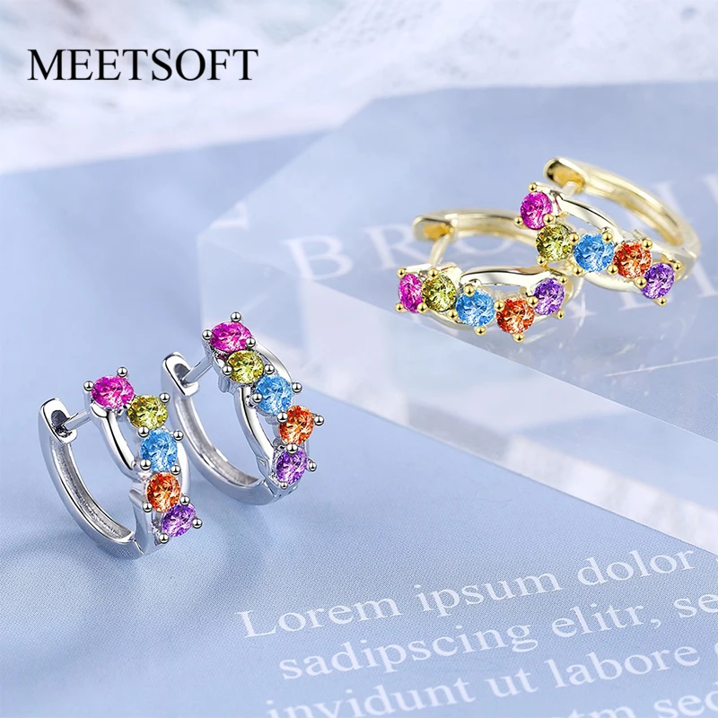 

Женские серьги-кольца из серебра 925 пробы, с фианитом