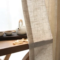 japanese style linen semi shading ramie curtain yarn norse hemp yarn pure color linen curtains yarn living room custom curtain