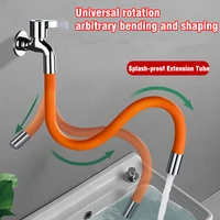 360%c2%b0 rotation splash proof universal 4 points interface faucet extension tube extender aerator sprayer arbitrary bending shaping