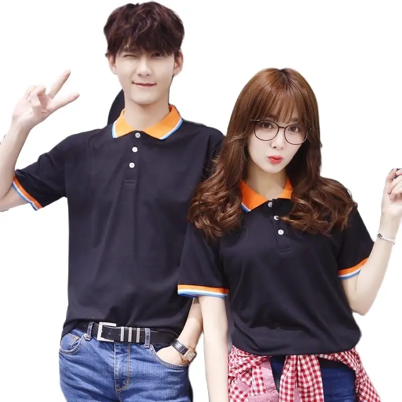 

Летняя мужская рубашка-поло, Черная Мужская Повседневная рубашка-поло с большим воротником, футболка с коротким рукавом, Мужская футболка д...