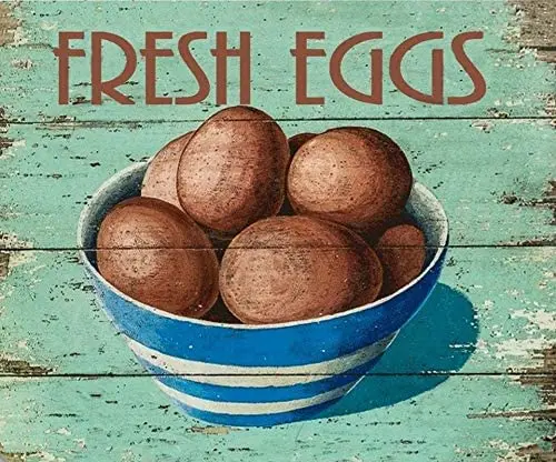 

SIGNCHAT жестяной знак свежие яйца чаша ферма кухня курица ручка деревенские яйца знак Декор металлический жестяной знак размер 8x12 дюймов