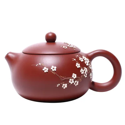

250ml Chinese Yixing Teapot Pure Handmade Plum blossom Xi Shi Pot Purple Clay Tea set kettle travel tea set 188 Ball Hole filter