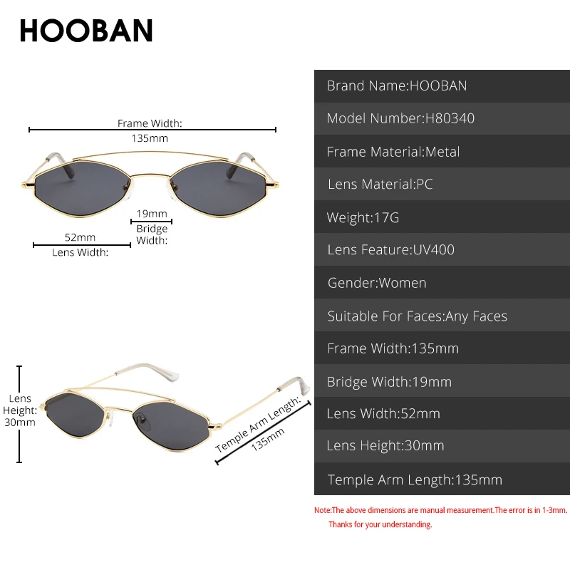HOOBAN новые многоугольные Солнцезащитные очки женские брендовые дизайнерские