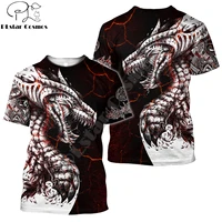 2021 summer hipster men t shirt black white tattoo dragon 3d printed harajuku short sleeve t shirts unisex casual tops kj0154