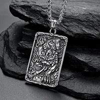 hot sale korean fashion ethnic lucky amulets and talismans fire brave animal lion domineering boy mens pendant stainless steel