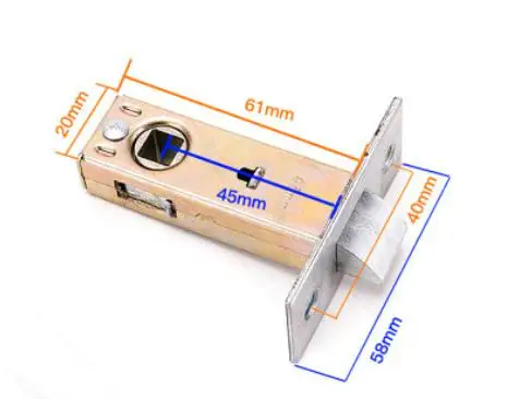 

Дверной замок для ванной комнаты из железа
