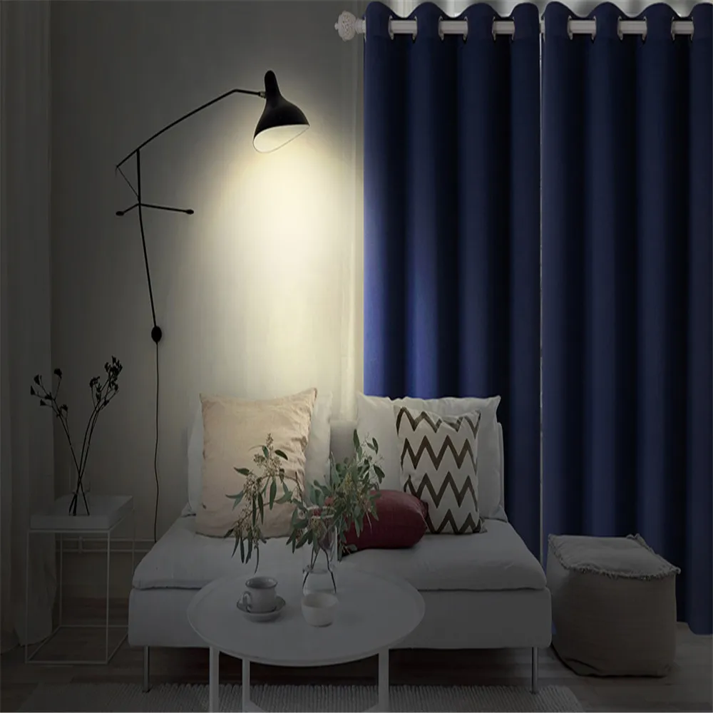 

90% high shading Blackout Curtain for Living Room Bedroom Kitchen Window Curtains Solid Color Home Decoration Drapes