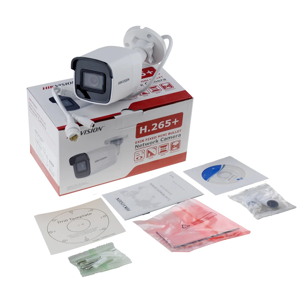 Hikvision Original DS-2CD2085G1-I Powered by Darkfighter 8MP Bullet Network CCTV IP Camera H.265+ POE WDR SD Card Slot 8pcs/lot