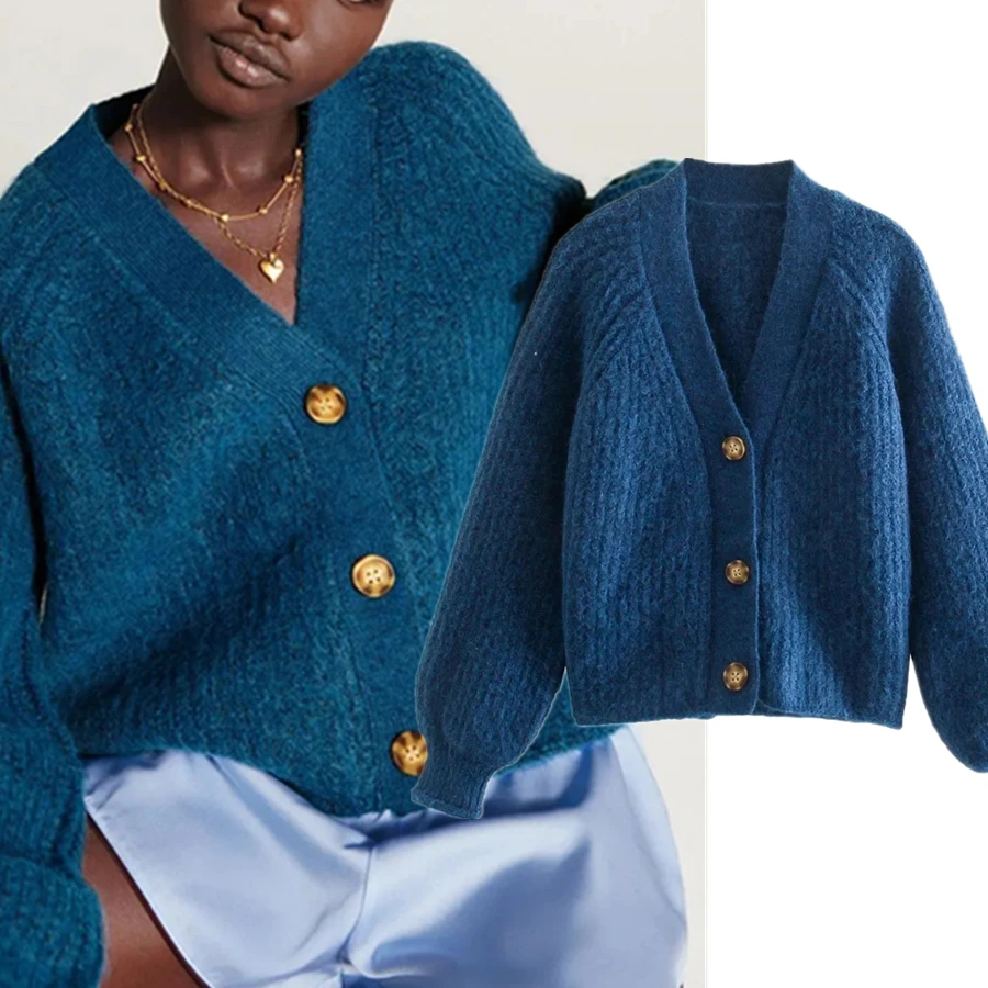 

Свитера Elmsk, женский зимний Кардиган, женский модный простой однобортный Свободный вязаный кардиган в английском стиле, жакеты