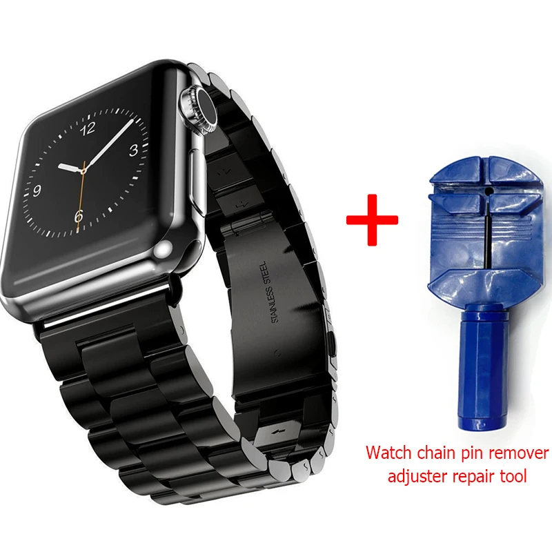 Black and tool ProBefit Нержавеющая сталь ремешок для наручных часов Apple Watch, 42 мм, 38 мм, версия 1/2/3/4(мы продаем только ремешок для часов браслет для наручных часов iWatch серии 4 5 44 мм 40 мм - Цвет ремешка: Black and tool